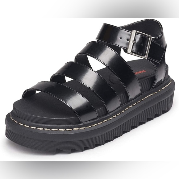 Union Bay | Black Patent Leather Dulce Fisherman Sandal - Picture 2 of 9
